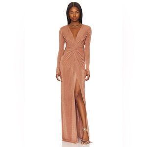 NEW Katie May In A Mood Dress Gown Muted Copper Small Prom Wedding Guest Elegant